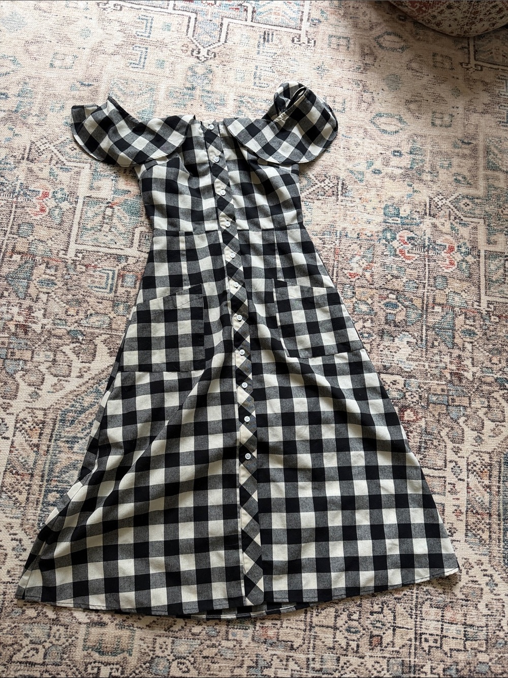 Gianni Bini Off Shoulder Plaid Dress